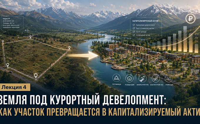 Земля под курортный девелопмент: как участок превращается в капитализируемый актив — лекция по девелопменту курортных территорий Алта